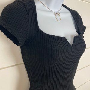 Free People - Square Neck Fitted Crop Top,…